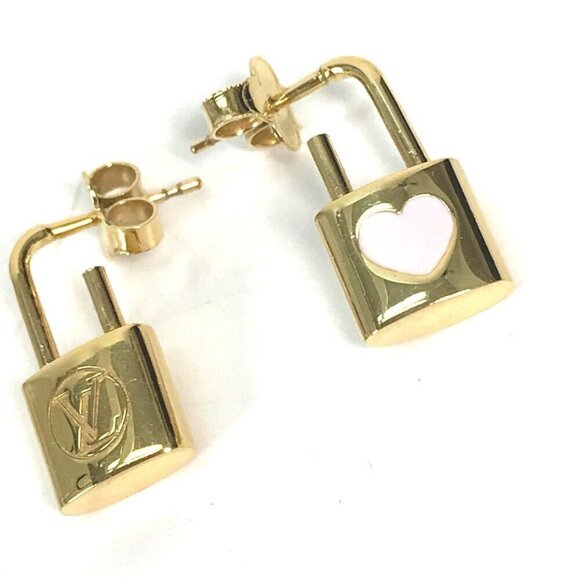 Auth LOUIS VUITTON M01420 Pierce-Kaduna Heart Accessories Pierce - Picture 3 of 6